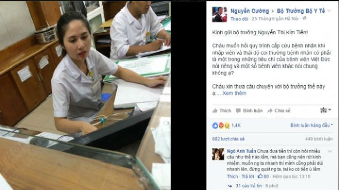 Bức xúc Bệnh viện Việt Đức, lên Facebook viết tâm thư gửi Bộ trưởng Tiến Ảnh 2