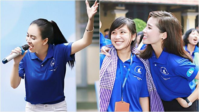 Ái Phương, Kỳ Duyên ‘quậy’ tưng bừng cùng sinh viên ĐH Khoa học Tự nhiên TP HCM Ảnh 2