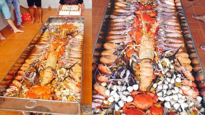 Ngất trước nồi lẩu Thái dài 2 mét 20 người ăn không hết lập kỷ lục ở Cà Mau Ảnh 2