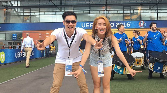 Slim V hào hứng đưa người yêu đi xem chung kết Euro tại Pháp Ảnh 2