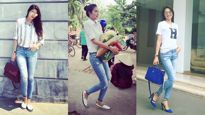 Có một Phạm Hương luôn thích áo thun quần jean đến lạ Ảnh 2