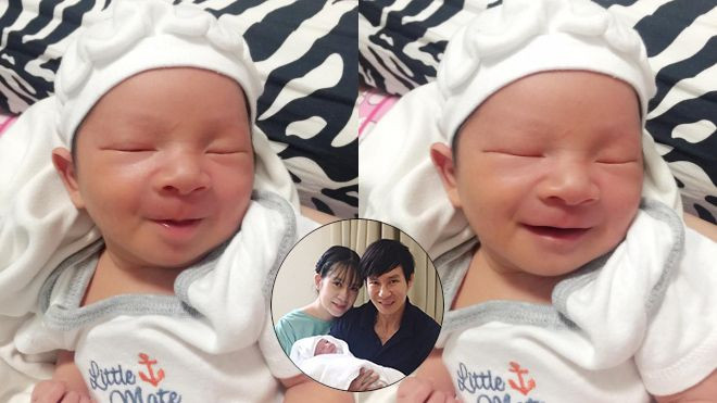 Mới 2 tuần tuổi, con trai thứ 4 của Lý Hải đã làm 'chàng trai vui vẻ' Ảnh 2