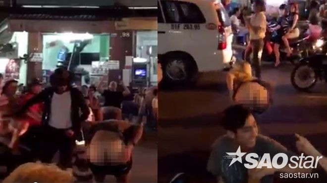 Clip: 'Trò lố' phản cảm của đôi Tây gây xôn xao phố Bùi Viện Ảnh 2