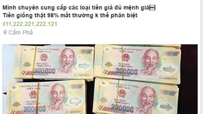 Cảnh báo: 3 triệu tiền thật đổi 17 triệu đồng tiền giả Ảnh 2