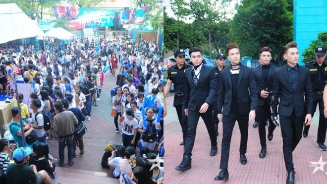 Fan xếp hàng dài chờ đợi giây phút giao lưu với 4 nam thần nhóm 365 Ảnh 2