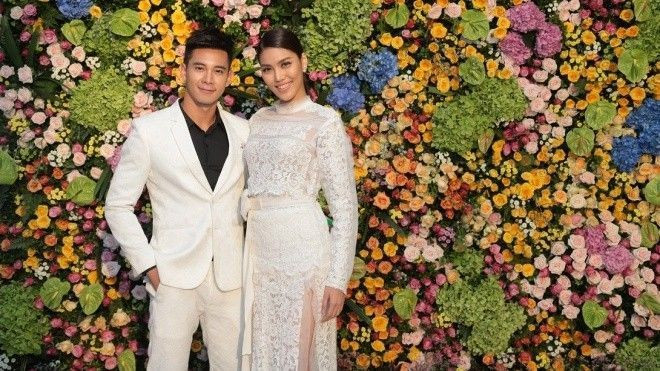 Lan Khuê 'cặp kè' Hồ Vĩnh Khoa giữa sự kiện ngập tràn sắc hoa Ảnh 2