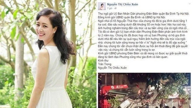 Nghệ sĩ Chiều Xuân viết thư gửi UBND TP Hà Nội về nỗi lo nhà sập Ảnh 2