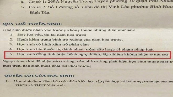 TP.HCM: Bức xúc vì trường không nhận học sinh đồng tính Ảnh 2