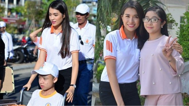 Á hậu Lệ Hằng cùng bé Hồng Minh giản dị trao quà từ thiện tại Đà Nẵng Ảnh 2