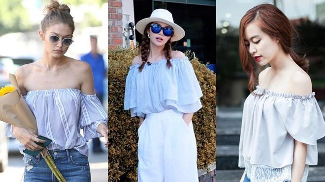 Những kiểu tóc khuyên dùng đi kèm với chiếc áo trễ vai đang gây sốt Ảnh 2