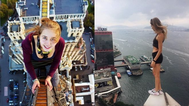 Cô gái liều mạng nhào lộn trên nóc nhà 70 tầng Ảnh 2