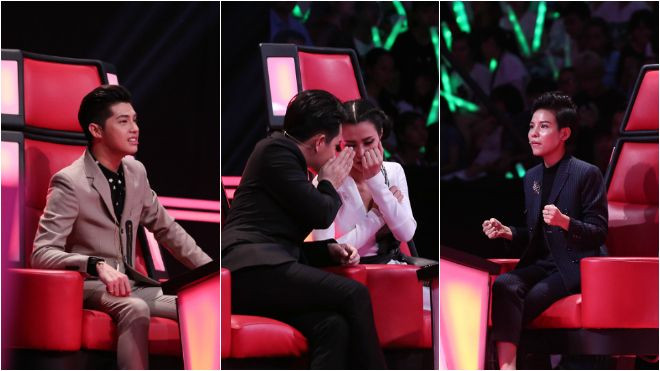 Ngay tập đầu tiên của vòng Đối đầu, bộ ba HLV The Voice Kids đã phải căng thẳng 'vò đầu bứt trán' Ảnh 2