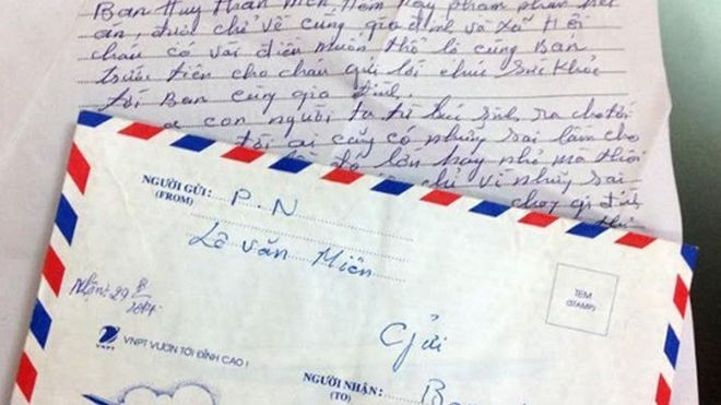 Lá thư xúc động bố Lê Văn Luyện gửi cán bộ trại giam Ảnh 2