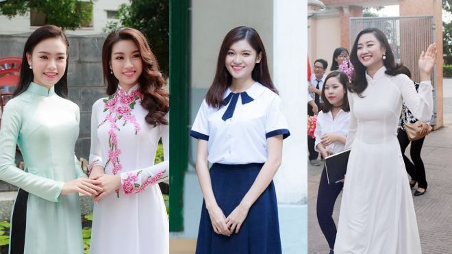 Ngắm nhan sắc các Hoa hậu, Á hậu Việt về thăm trường trong ngày khai giảng Ảnh 2