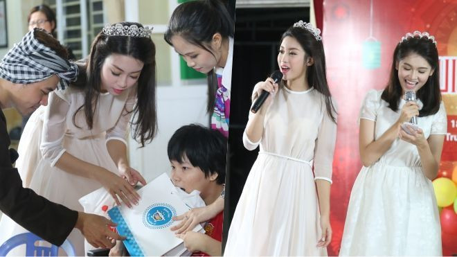 Hoa hậu Mỹ Linh đi chân đất vui tết Trung Thu cùng trẻ em cơ nhỡ Ảnh 2
