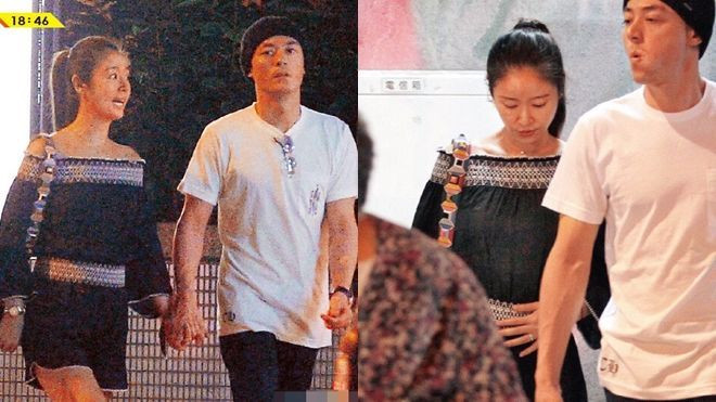 Lâm Tâm Như liên tục vuốt ve bụng bầu khi đi dạo cùng Hoắc Kiến Hoa Ảnh 2