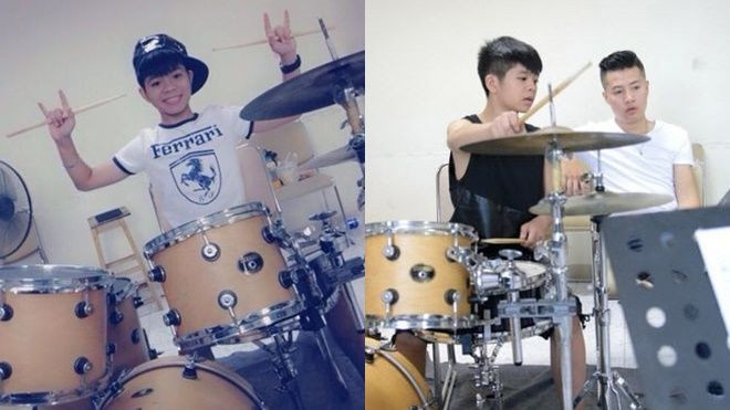 Quang Anh đã chơi trống thành thạo đến mức này rồi đây! Ảnh 2