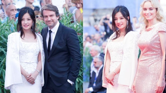 'Én nhỏ' Triệu Vy đẹp hút hồn bên cạnh dàn sao Quốc tế Ảnh 2