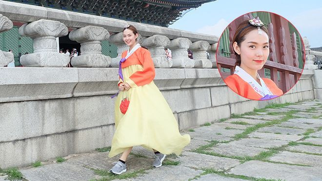 Mặc hanbok, đi giày thể thao, Minh Hằng vẫn bị nhầm ngôi sao K-Pop Ảnh 2