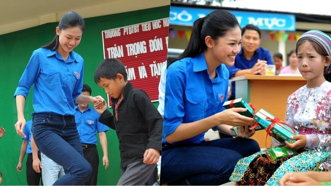 Trong màu áo tình nguyện, Á hậu Thanh Tú mang trung Thu sớm đến với trẻ em vùng cao Ảnh 2