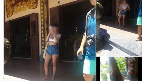 Cô gái người nước ngoài bị đuổi ra khỏi chùa Linh Ứng vì mặc độc quần đùi, áo lót Ảnh 2