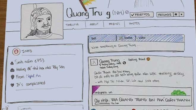 Học Lịch sử kiểu mới cực sinh động: Lập hẳn Facebook cho vua Quang Trung! Ảnh 2