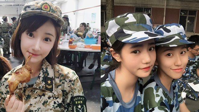 Ngây ngất với những nữ sinh xinh đẹp nhất trong mùa quân sự ở đất nước tỷ dân Ảnh 2
