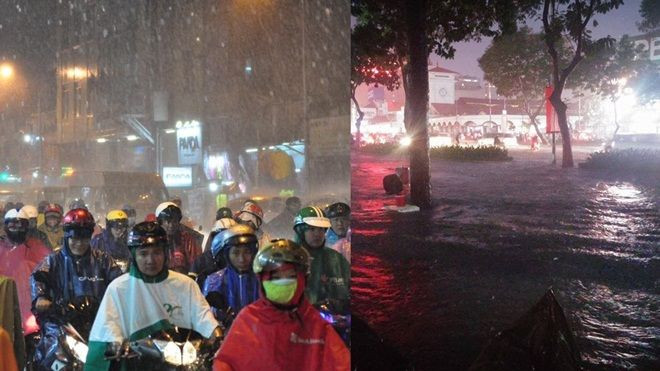 Sài Gòn tiếp tục mưa to, đường sá lại ngập lụt khiến ai cũng ngao ngán Ảnh 2