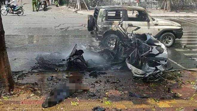 Vụ nổ taxi ở Quảng Ninh: Hành khách tự tử bằng mìn tự tạo Ảnh 2