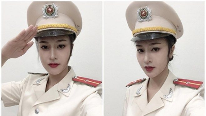 Dân mạng 'chao đảo' vì vẻ đẹp không tỳ vết của nữ công an 9x Ảnh 2