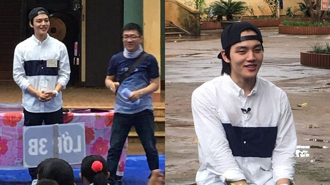 Mỹ nam “Mặt trăng ôm mặt trời” Yeo Jin Goo bất ngờ xuất hiện tại trường tiểu học Quảng Trị Ảnh 2