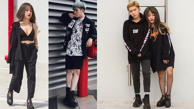 Phối đồ đen-toàn-tập chất như cặp đôi Hoài Nam - Nii Ngân Ảnh 2