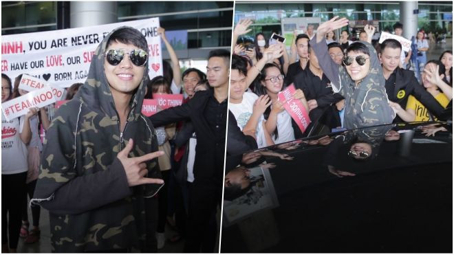 Sau khi 'gây bão' tại Hàn Quốc, Noo Phước Thịnh tiếp tục đại náo sân bay ngày trở về Ảnh 2