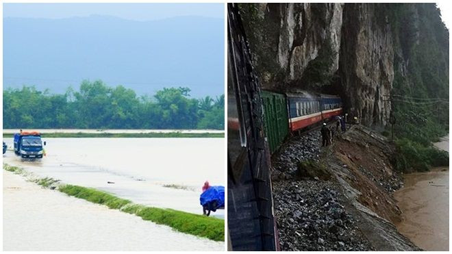 22 đoàn tàu nằm chờ, 5 người chết vì lũ Ảnh 2