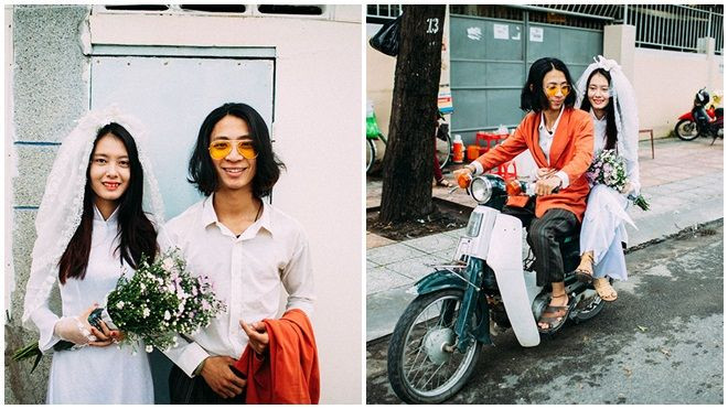 Ảnh cưới hoài cổ của cặp 9X tỏ tình ngay ngày đầu gặp gỡ Ảnh 2