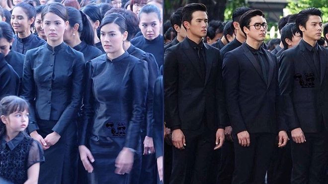 Dàn sao đài truyền hình lớn nhất Thái Lan kính cẩn tưởng niệm Quốc vương Ảnh 2