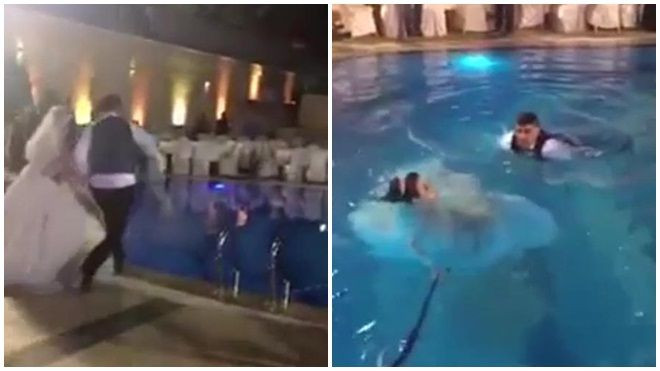 Nhảy xuống bể bơi ăn mừng, cô dâu suýt chết đuối Ảnh 2