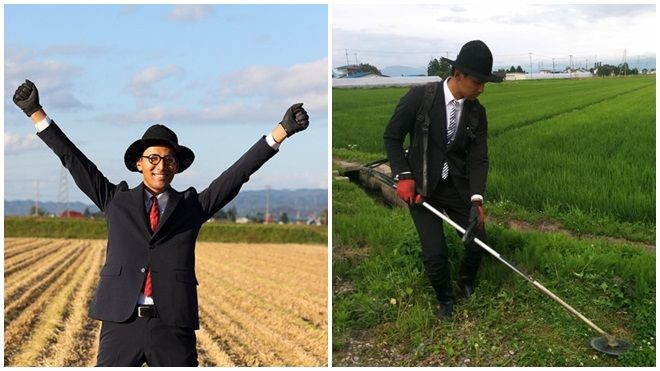 Anh nông dân bảnh bao nhất quả đất: Lúc nào cũng mặc suit đi làm đồng! Ảnh 2