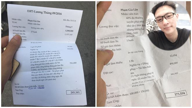 Đi làm với mức lương 1,2 triệu, nam nhân viên chạy bàn sốc nặng khi bị trừ còn 245 nghìn đồng Ảnh 2
