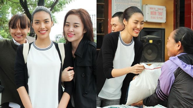 Vừa trở về từ Hàn Quốc, Lan Khuê và Mai Ngô lập tức đến Hà Tĩnh cứu trợ Ảnh 2