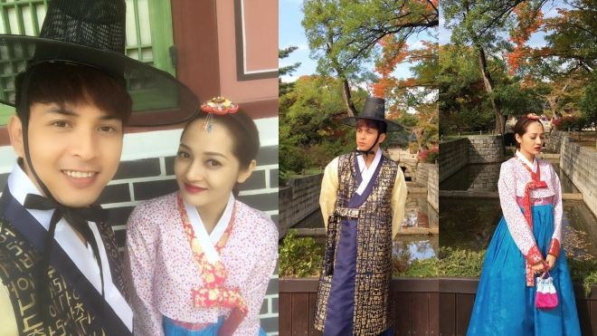 Cùng mặc hanbok, Hồ Quang Hiếu công khai vi vu Hàn Quốc cùng Bảo Anh Ảnh 2