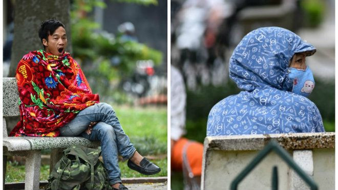 Quàng chăn ra đường trong gió lạnh 20 độ C Ảnh 2