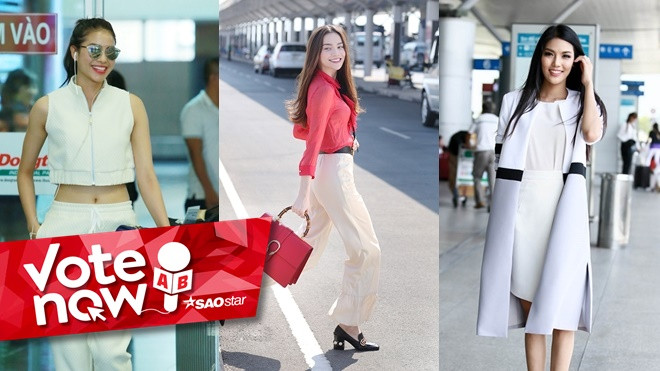 Thời trang sân bay của 3 'chị đẹp' The Face: Ai hơn ai? Ảnh 2