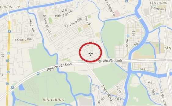 Chung cư Him Lam ở huyện Bình Chánh. Ảnh: GoogleMaps.