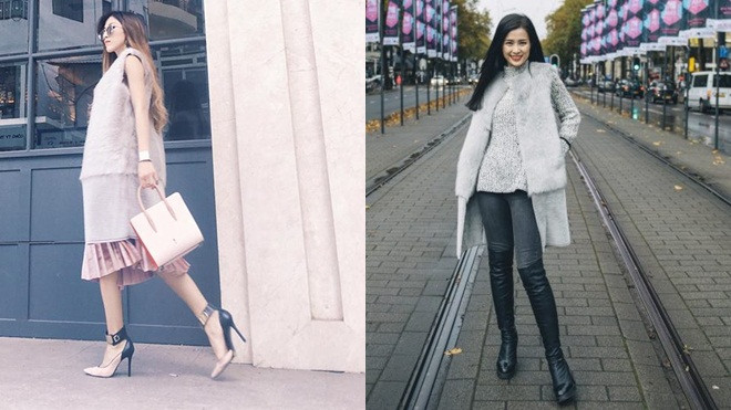 Đông Nhi - Trang Pháp: Diện áo lông sành điệu, không ngại gió về trên phố Ảnh 2