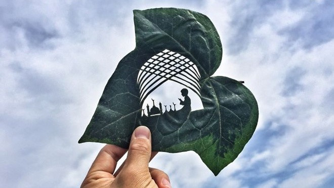 Nghệ thuật ở đâu xa, mà ngay trong những chiếc lá cây này! Ảnh 2