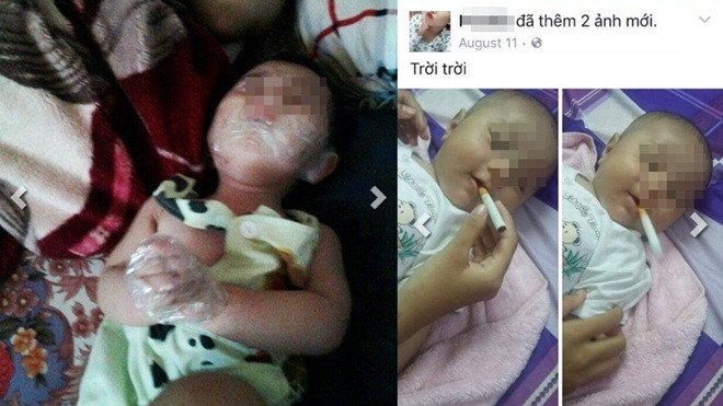 Phẫn nộ với người mẹ bịt miệng, trói tay, trói chân và cho con hút thuốc Ảnh 2