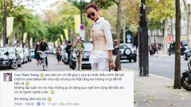 Cao Thiên Trang phản pháo thế nào khi bị Fashionista Thythu Nguyễn nói 'tỏ ra nguy hiểm'? Ảnh 2