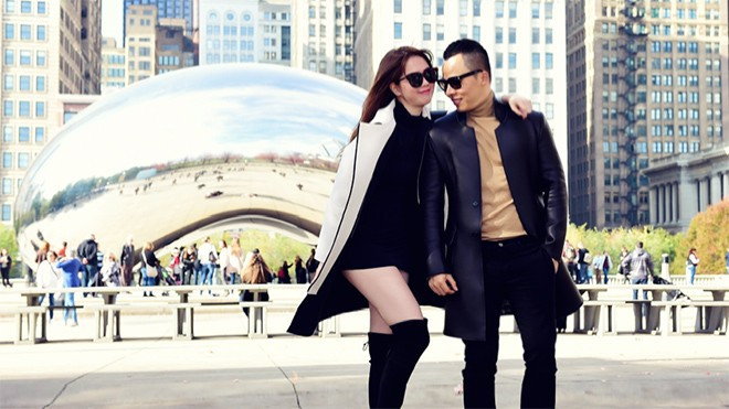 Ngọc Trinh sành điệu, tình cảm bên 'ông bầu' Vũ Khắc Tiệp ở đất Mỹ Ảnh 2
