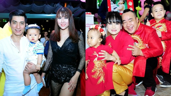 Phi Thanh Vân bế con đến mừng sinh nhật công chúa nhỏ nhà Hiếu Hiền Ảnh 2